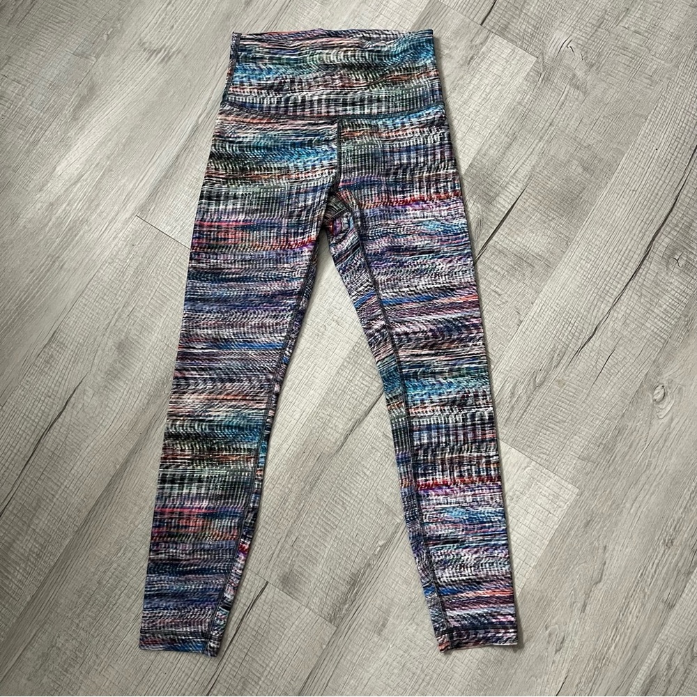 NEW LULULEMON Wunder Train High-Rise Tight Digital Oasis White Multi Size 6 - Picture 4 of 13